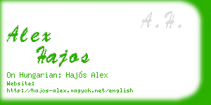 alex hajos business card